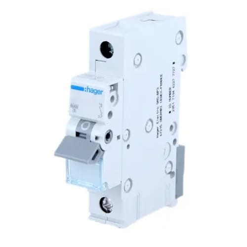 Túláramvédelmi megszakító B 20A 1P 6kA MBN120E HAGER GPV-401-56