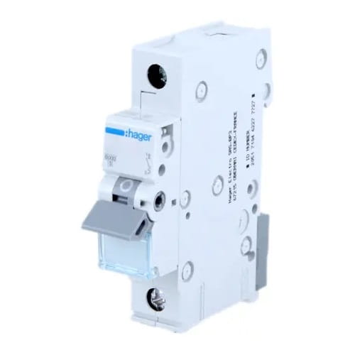 Túláramvédelmi megszakító B 6A 1P 6kA MBN106E HAGER GPV-401-65