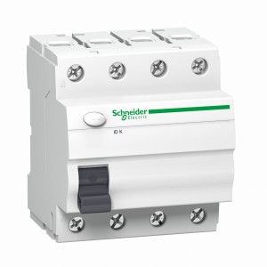 Fennmaradó áramú megszakító 4P 25A 30mA AC típus IDK-25-4-30-AC A9Z05425 SCHNEIDER ELECTRIC