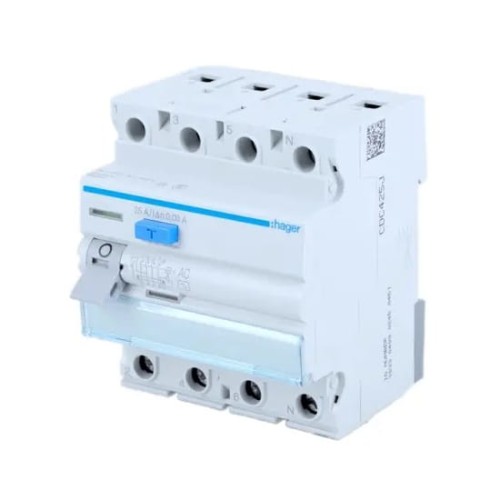 Hager maradó áramú megszakító 3P+N 40A 30mA A típus GPV-401-171