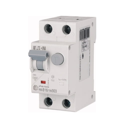 Eaton maradóáramú megszakító túláramvédő taggal B 16A 1P+N 6kA 30mA AC típus GPV-401-175