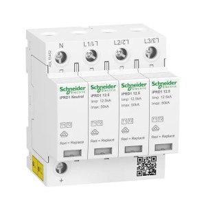 Schneider Electric 1+2 típusú túlfeszültség-levezető (B+C osztály) 3P+N 12,5kA 1,5kV