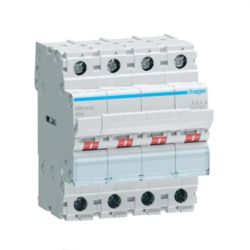 Hager 3-fázisú leválasztó megszakító 4P 40A 400V AC GPV-401-190