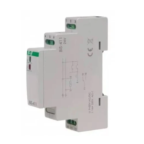 F&F Filipowski 16A bistabil busz relé BIS-411-24V GPV-401-222