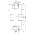 Alumínium sín 480cm 80x40 Hatszögletű Csavarokhoz 90443 PV-01-39 (2)