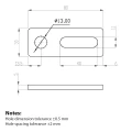 Rögzítési adapter M12 80x30x5 fokozat 1.4301 PV-07-07 (2)