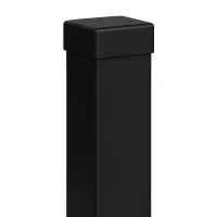 Kerítésoszlop 80x80x2 mm, hossz 2,4 fm, fekete