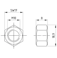 Hatszögletű anya M10 DIN 934 A4-80 000-064 (2)