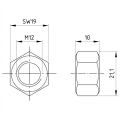 Hatszögletű anya M12 DIN 934 A4-80 000-067 (2)