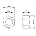 Hatszögletű anya M16 DIN 934 A4-80 000-073 (3)