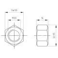 Hatszögletű anya M20 DIN 934 A4-80 000-074 (3)