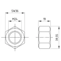 Hatszögletű anya M24 DIN 934 A4-80 000-075 (2)