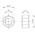 Hatszögletű anya M8 DIN 934 A4-80 000-063 (3)