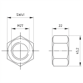 Hatszögletű anya M27 DIN 934 A4-70 000-076 (2)