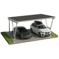 Fotovoltaikus Autóbeálló fészer VICA 2 jármű részére Napelemes kocsibeálló SOLO GPV-105-02 (1)