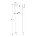 Beütésű horgony reteszléssel l=35cm galvanikusan horganyzott acél 000-162 (2)