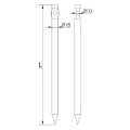 Egyszerű bevert horgony l=35cm galvanikusan horganyzott acél 000-164 (2)