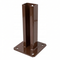 Kerítésoszlop talp 60x40 barna RAL 8017 horganyzott