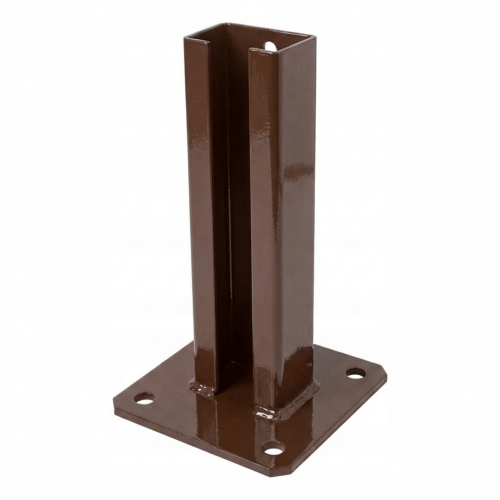 Kerítésoszlop talp 60x40 barna RAL 8017 horganyzott 000-154 (1)