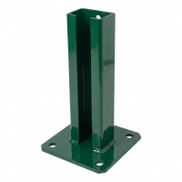 Kerítésoszlop talp 60x40 zöld RAL 6005 horganyzott