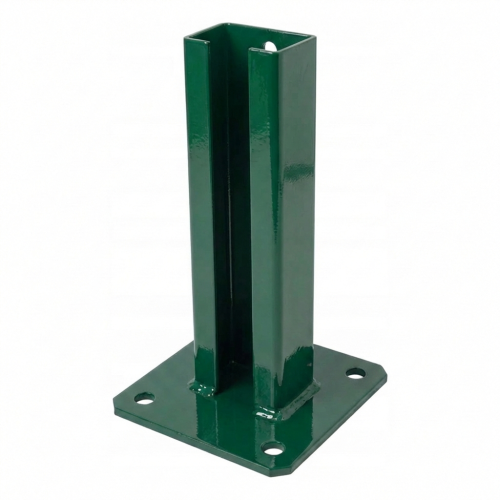 Kerítésoszlop talp 60x40 zöld RAL 6005 horganyzott 000-155 (1)