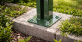 Kerítésoszlop talp 60x40 zöld RAL 6005 horganyzott 000-155 (3)