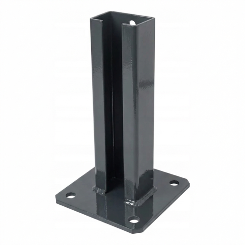 Kerítésoszlop talp 60x40 antracit RAL 7016 horganyzott 000-152 (1)