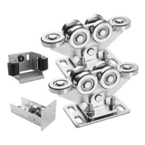 80-as görgőkocsi csomag (6-görgős) + KIT kiegészítők önhordó toló kapukhoz