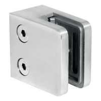Üvegrögzítő 45x45x26 mm, üveg 6-10,76 mm, AISI 304, sík rendszer, szatén
