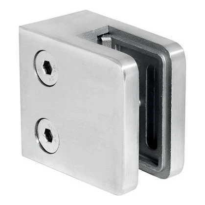 Üvegfogó 45x45x26 mm, üveg 6-10,76 mm, AISI 304, sík rendszer, szatén 000-260 (1)