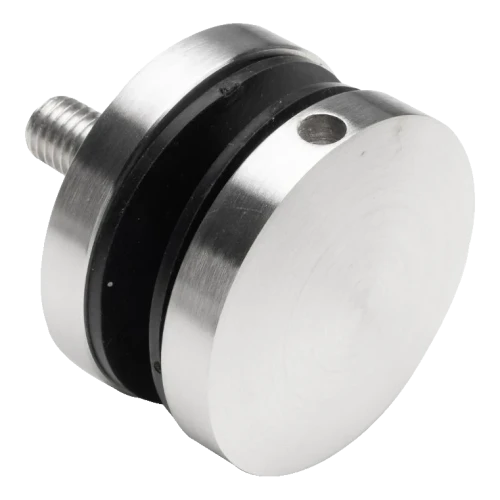 Pontszerű üvegfogó fi 50/8/M10x50, üveg 8-17,52 mm, AISI 304, lapos rendszer, szatén 000-266 (1)
