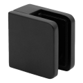 Pontrögzítő üveghez 45x45x26 mm, fekete, üveg 6-10,76 mm, zamak, sík rendszer, festett 000-286 (1)