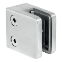 Üvegfogó 45x45x26 mm, üveg 6-10,76 mm, AISI 304, lapos rendszer, fényes