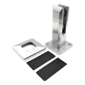 Függőleges üveg spigot tartó 50x50/100x100 mm üveg 12-17,52 mm AISI 304 szatén 000-291 (4)