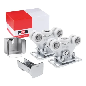 5 műanyag görgős kocsi csomag KIT önhordó toló kapukhoz tartozékokkal