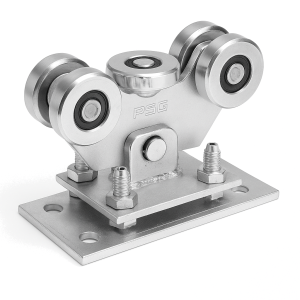 Toló kapu futómű 70 5-görgős acél görgők