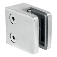 Üvegfogó 45x45x26 mm, üveg 6-10,76 mm, AISI 316, lapos rendszer, szatén