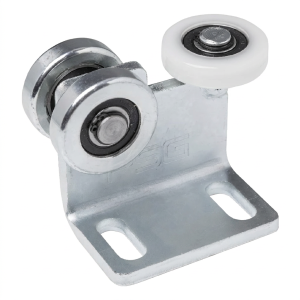 3 görgős kocsi függesztett kapukhoz 50x50 mm-es profilhoz, 2 acél görgő és 1 műanyag