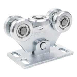 Tolókapu 80-as kapukocsi tolókapuhoz – 5 görgős, acél görgők