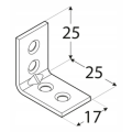 Szögvas összekötő szerelőelem KW 1 25x25x17x1,5 mm horganyzott 000-346 (3)