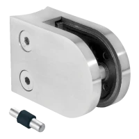 Üvegfogó 50x40x26 mm pinnel, üveg 6-10,76 mm, AISI 304, 42,4 rendszer, fényes