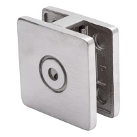 Üvegbilincs 8-10 mm 60x60x28 mm AISI 304 sík rendszer, szatén