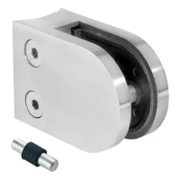 Üvegtartó 6-10,76 mm 50x40x26 mm csappal AISI 304 48,3 mm rendszer szatén