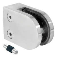 Üvegfogó 50x40x26 mm pin üveg 6-10,76 mm AISI 316 lapos rendszer szatén