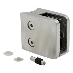 Üvegfogó 8-12,76 mm 52x52x32 mm konzol és pin AISI 304 rendszer 42,4 mm szatén