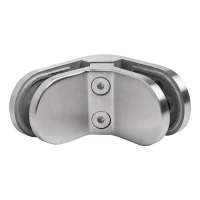 Üvegrögzítő 6-12,76 mm 90° ovális 82x45x30 mm pin AISI 304 szatén