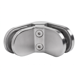 Üvegrögzítő 6-12,76 mm 90° ovális 82x45x30 mm pin AISI 304 szatén