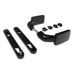 Locinox 3006FIX – fekete alumínium kilincs kapukhoz és kiskapukhoz