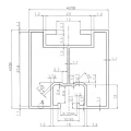Alumínium profil 195 cm 40x40 kalapácsfejű csavarokhoz eloxált PV-01-18 (3)