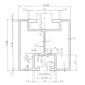 Alumínium profil 221 cm 40x40 mm kalapácsfejű csavarokhoz PV-01-08 (3)